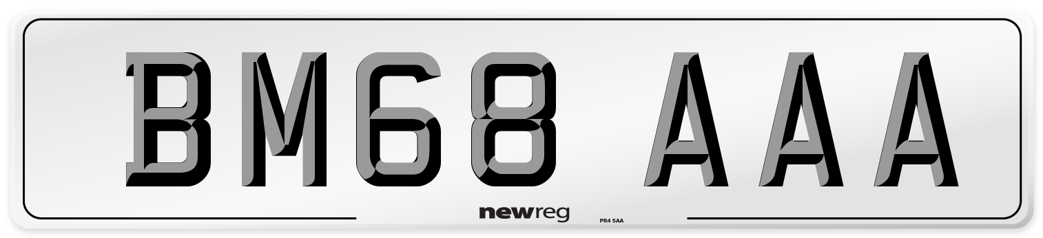 BM68 AAA Number Plate from New Reg